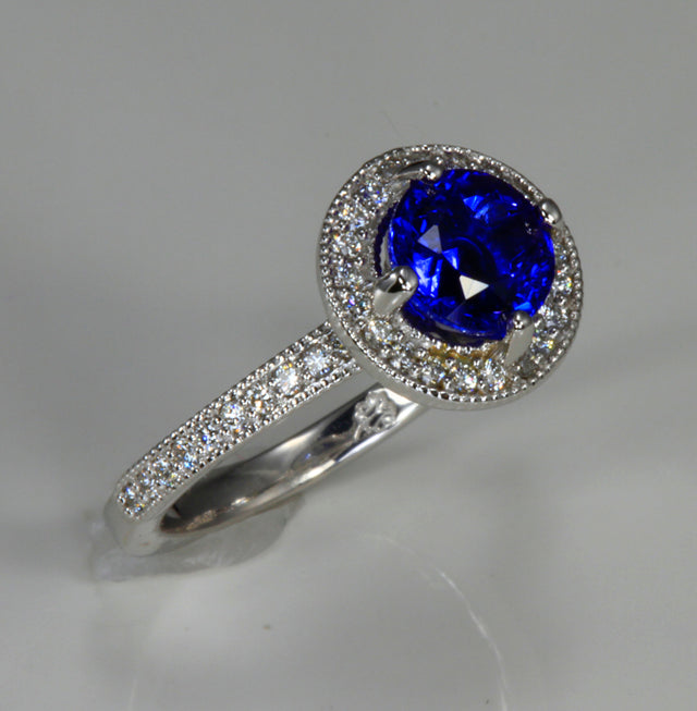 Tanzanite Ring with Fine Diamond