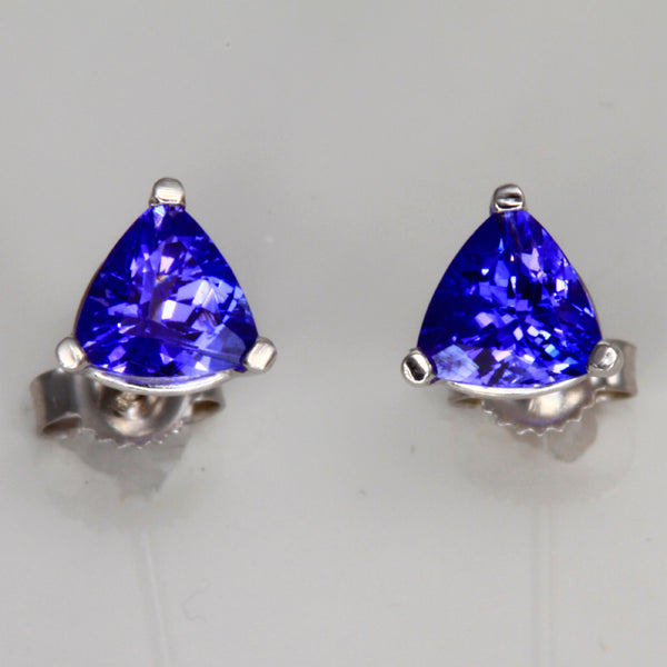 Tanzanite Earrings 1.80 Carat Blue Violet Vivid Color
