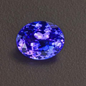 Blue Violet Oval Tanzanite Gemstone 2.86 Carats