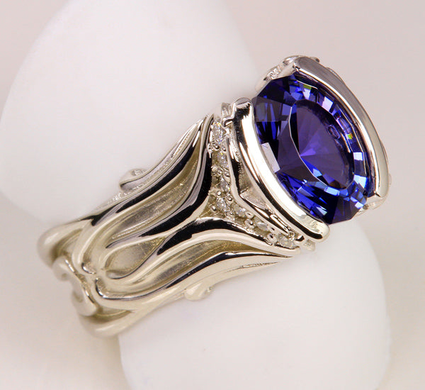 Ladies' Tanzanite Ring 2.90 Carat Blue Violet Vivid Color