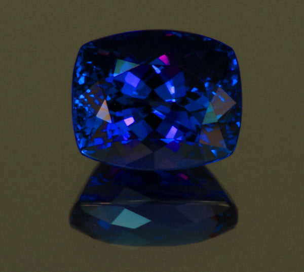 Sale Priced 5.09 Carat Antique Cushion Tanzanite with Blue Violet Exceptoional Plus Color