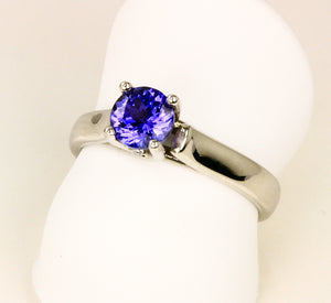 Tanzanite Ring .98 Carat Blue Violet Vivid Color