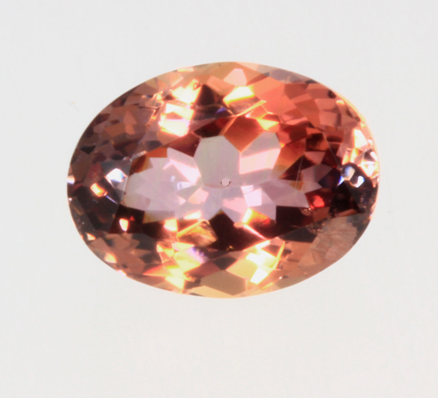Peach Orange Oval Tanzanite Gemstone