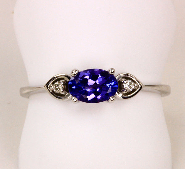 Tanzanite Ring .50 Carat Blue Violet Intense Color
