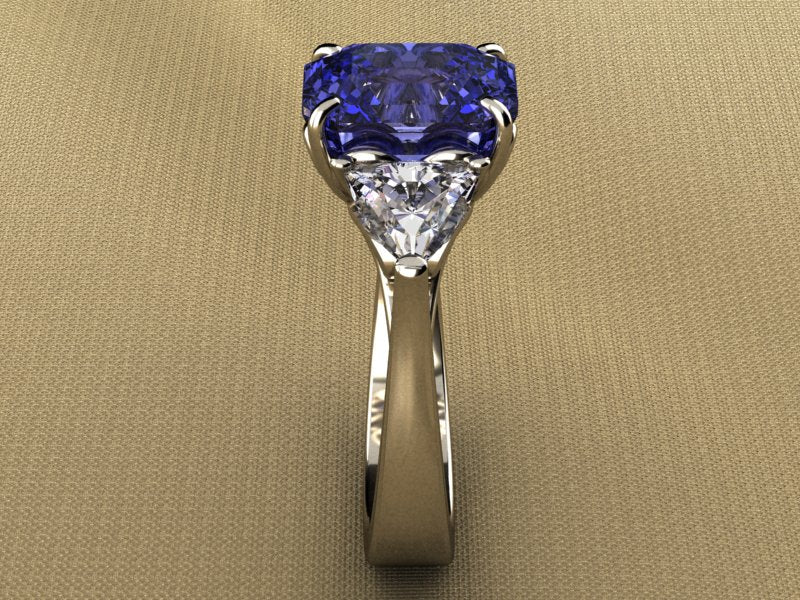 Christopher Michael Tanzanite With Trilliant Side Stones