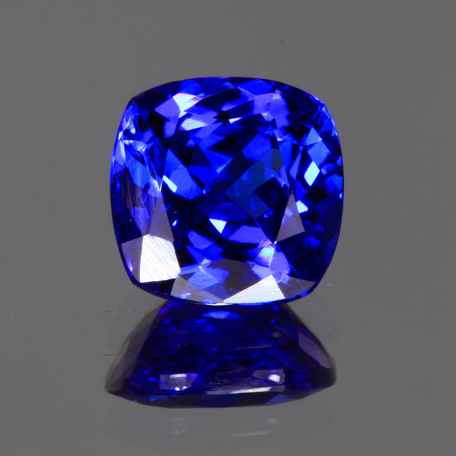 Cushion Cut Tanzanite 2.35 Carats More Blue