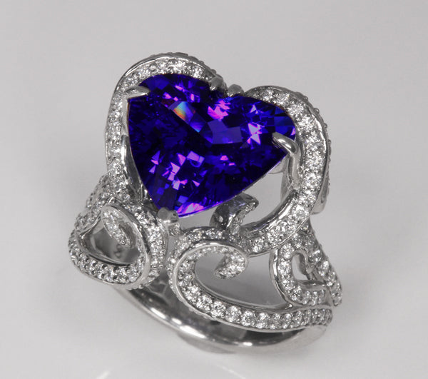 Heart Tanzanite Ring