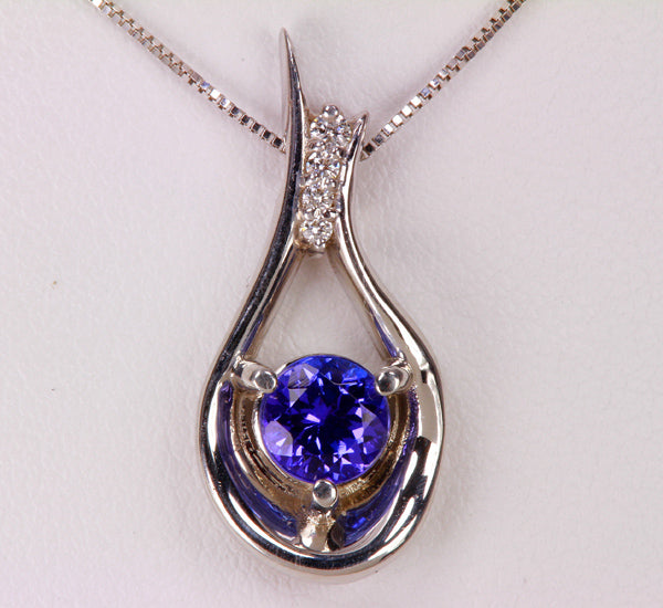 Ladies's Tanzanite Pendant Designed By Christopher Michael .95 Carat BVV Color
