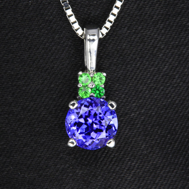 Tanzanite and Tsavorite Pendant
