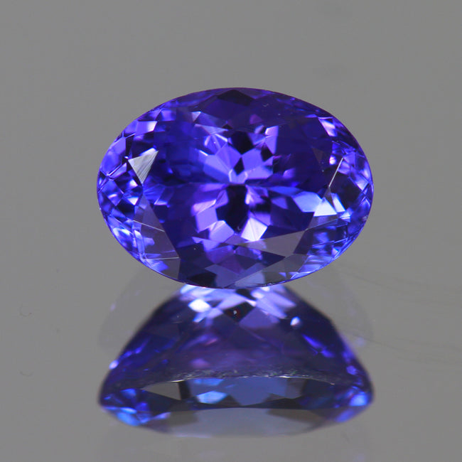 Vivid Colored Oval Tanzanite 1.12 Carats