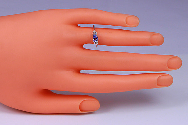 Tanzanite Ring .50 Carat Blue Violet Intense Color