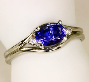 Tanzanite Ring .89 Carat Blue Violet Intense Color
