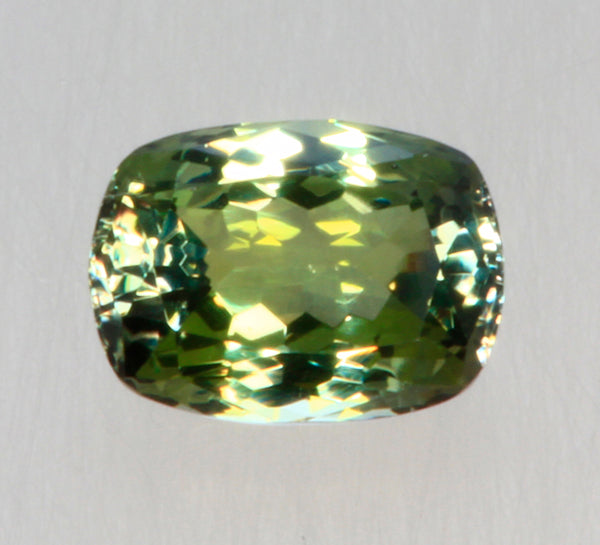 Saphir Vert-jaune De Tanzanie 0,91 Carat Naturel - Dimensions 5,8 X 4,8 Mm, Neuf Avec étiquettes