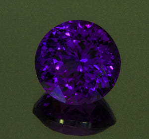 Rare 6.71 Carat Round Blue Violet Exceptional Plus Tanzanite