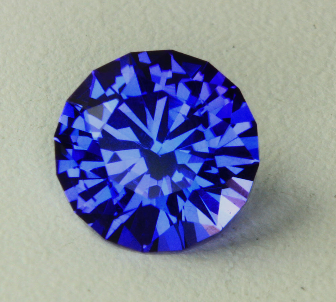 Precision Cut Round Brilliant Tanzanite 1.10 Carats