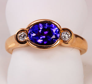 Christopher Michael Designed Rose GoldTanzanite Ring 