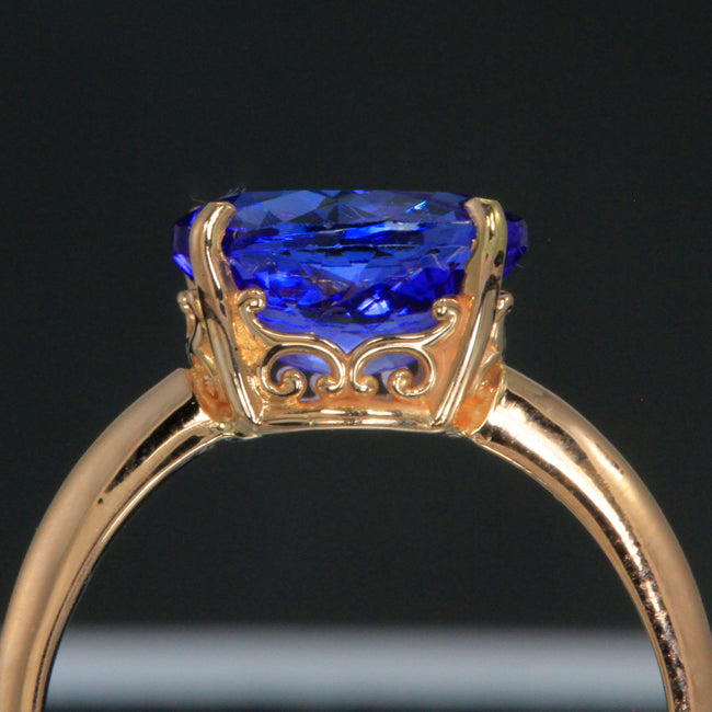 Tanzanite Ring in Rose Gold 2.74 Carats