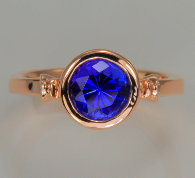 tanzanite ring in rose gold