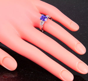 Tanzanite Ring Designed By Christopher Michael 2.02 Carat BVE Color