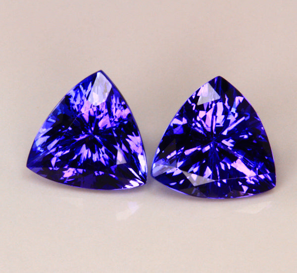 Tanzanite Pair 3.34 Carat BVE Color