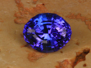 Tanzanite Oval 5.23 Carat Blue Violet Vivid Color and Extreme Brilliance