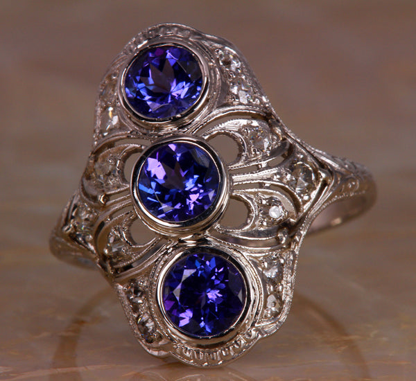 Tanzanite Platinum Ring 1.50 Carat