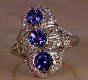 Tanzanite Platinum Ring 1.50 Carat