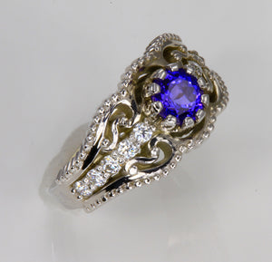 Tanzanite Ring Designed By Christopher Michael .85 Carat