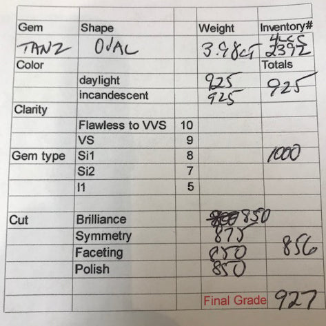 Blue Violet Oval Tanzanite Gemstone 3.98 Carats