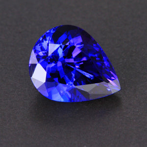 Violet Blue Pear Shape Tanzanite Gemstone 2.62 Carats