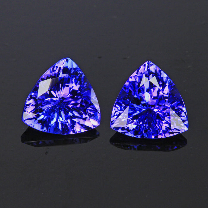 5.02 ct Tanzanite Trilliant Earrings: Customize Your Own