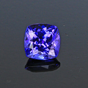 14K White Gold Square Cushion Tanzanite Pendant 2.02 Carats