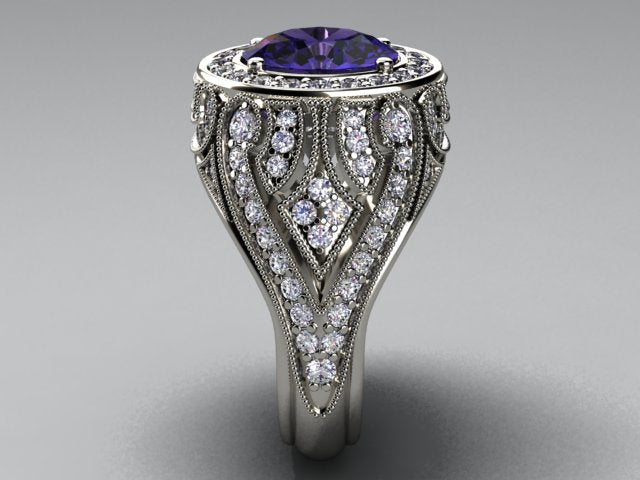 Diamond and  Tanzanite Ring