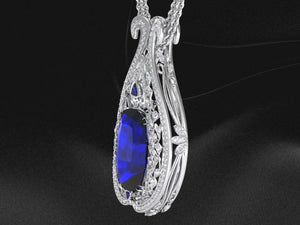 World Class Tanzanite Pendant by Christopher Michael Weighs 69.72 Carats