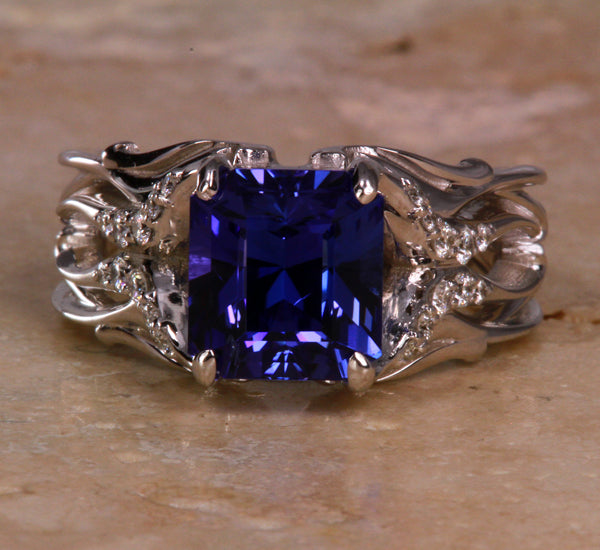 Tanzanite Ringe 3.68 Carat5 VBE Color Designed By Christopher Michael