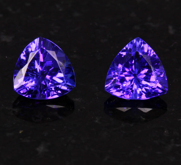 Tanzanite Pair 1.72 Carat BVE Color