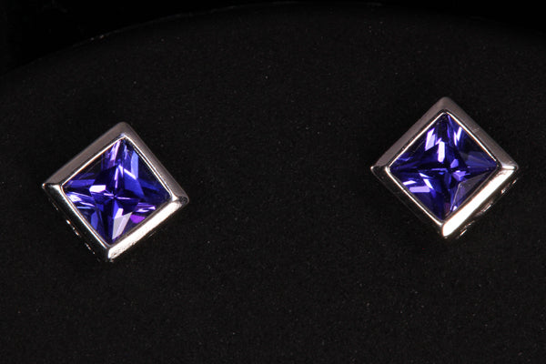 Tanzanite Earrings 1.31 Carat BVV Color