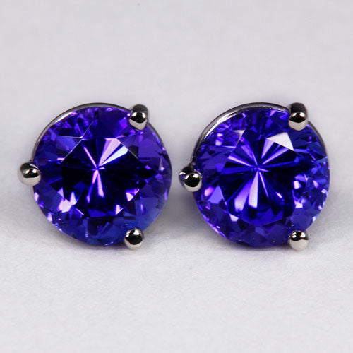 Tanzanite Earrings 3.58 Carat VBE Color