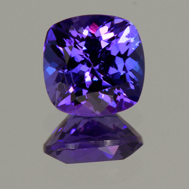 Vivid Colored Cushion Tanzanite 1.40 Carats