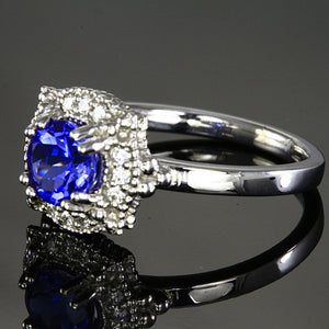 Tanzanite Ring by Christopher Michael with Fine Diamonds