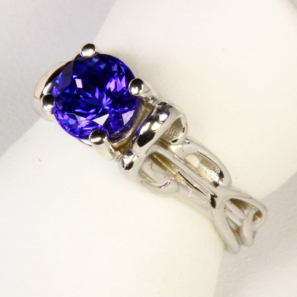 Tanzanite Ring Designed By Christopher Michael 1.73 Carat BVE Color