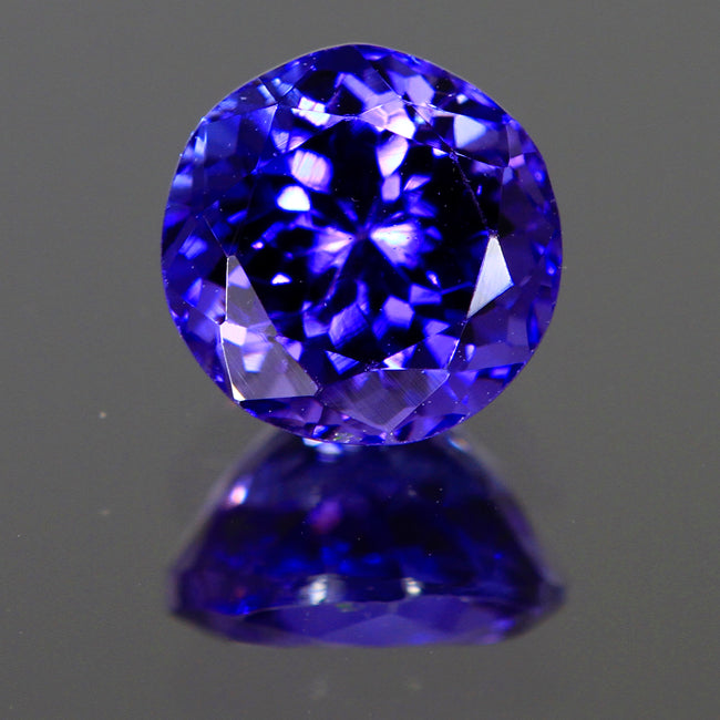 .  Vivid Color Tanzanite Round 1.08 Carat 