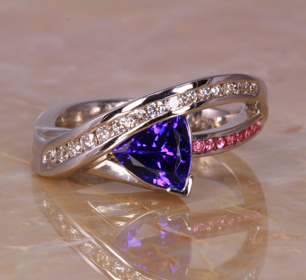 White Gold Tanzanite Ring 1.02 Carat