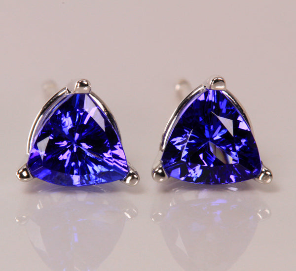 Tanzanite Earrings 1.36 Carat BVV Color