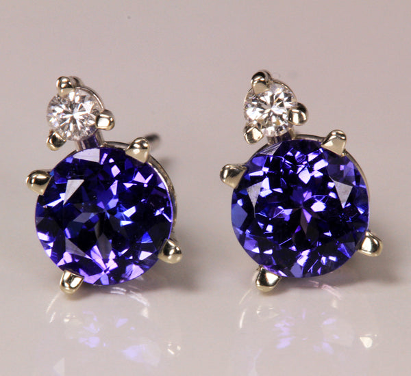 Tanzanite Earrings 1.53 Carat AAA Color