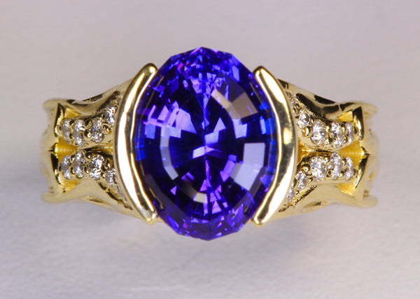 On Hold  Tanzanite Ring Designed By Christopher Michael