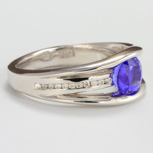 Tanzanite and Diamond Ring 1.62 Carats by Christopher Michael