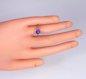 White Gold Tanzanite Ring 1.37 Carat