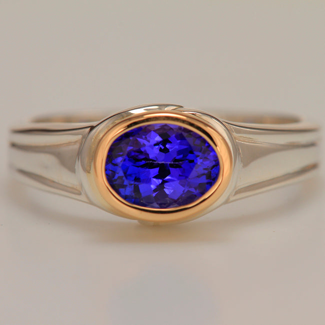 Tanzanite Ring 14kt and Sterling 1.45 Carats