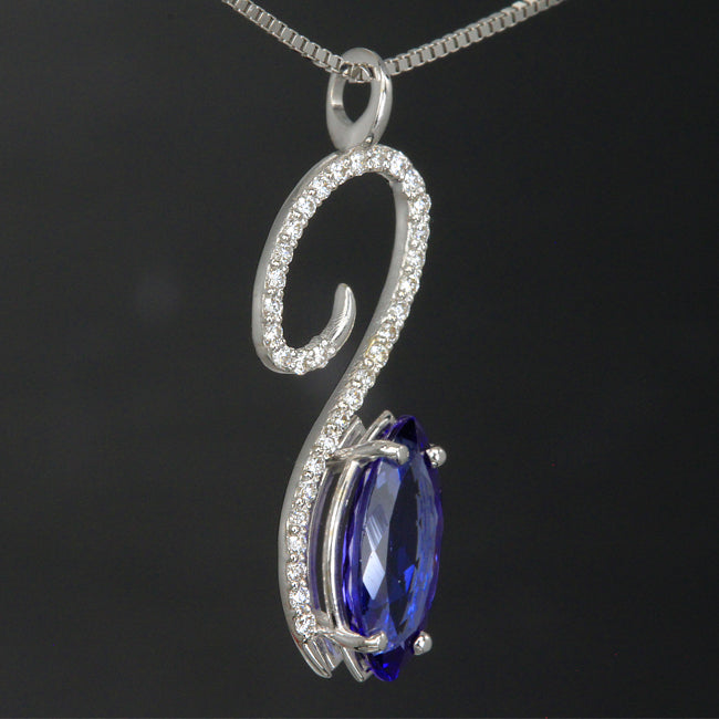 Tanzanite Marquise Pendant 2.85 Carats